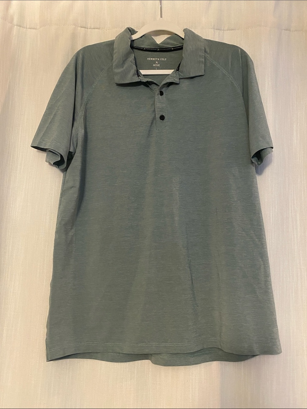 Kenneth Cole Men's Sage Green Polo Shirt